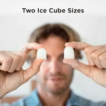 Silonn Countertop Ice Maker, 9 Ice Cubes in 6 Mins, 26 Lbs in 24 Hrs, Compact Ice Machine with Ice Basket & Scoop, 2 Ice Sizes, Self-Cleaning Ice Maker for Home/Party/Office/Bar/Dorm, Black