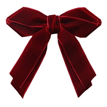 DEEKA 4 PCS 6" Large Velvet Bows Hair Clips Barrettes Hair Accessories for Women and Girls