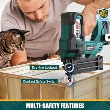 NEU MASTER 18GA Cordless Brad Nailer for DIY Projects