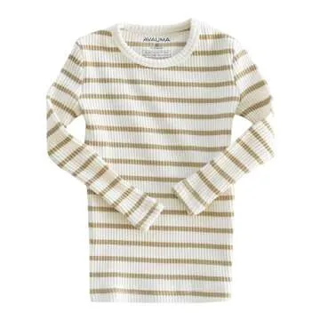 AVAUMA Baby Boys Girls Pajama Set 6M-7T Kids Cute Toddler Snug fit Pjs Cotton Sleepwear (Stripe_Must...