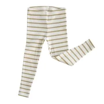 AVAUMA Baby Boys Girls Pajama Set 6M-7T Kids Cute Toddler Snug fit Pjs Cotton Sleepwear (Stripe_Mustard Large)