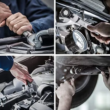 Eastvolt 12-Piece Flex-Head Wrench Set for Mechanics and DIYers