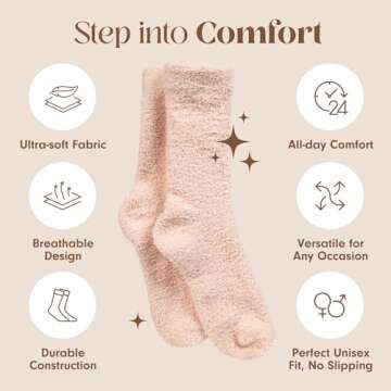Unboxme Gifts Christmas Warm & Cozy Ultra-Luxe Cloud Sock for Women & Men - Super Soft Luxurious Fabric Sleep Socks