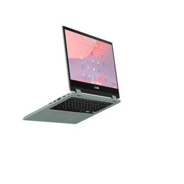 ASUS Flip CM14 Slim 2-in-1 Chromebook in Gray Green 8-core up to 2.05GHz 14in FHD Touchscreen 4GB DDR4 64GB Emmc WiFi Chrome OS (CM1402 – Renewed)