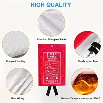 Emergency Fire Blanket 4 Pack for Kitchen Safety