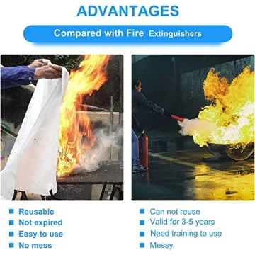 Emergency Fire Blanket 4 Pack for Kitchen Safety