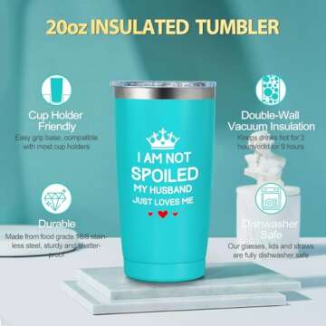 Gifts for Wife, Wife Christmas Gift Ideas, Cool Wife Birthday Gift Ideas, Wedding Gifts for Women i Love You Gifts for Her - Anniversary Valentines Gifts Mothers Day Gifts for Wife with Tote Bag