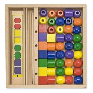 Melissa & Doug Bead Sequencing Set with Scratch Art Mini-Pad
