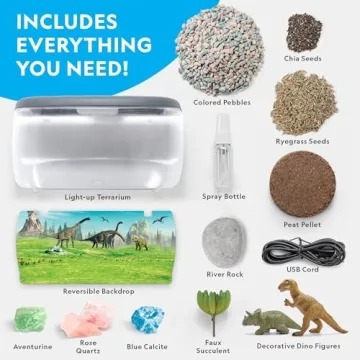 NATIONAL GEOGRAPHIC Dinosaur Terrarium Kit with Real Plants