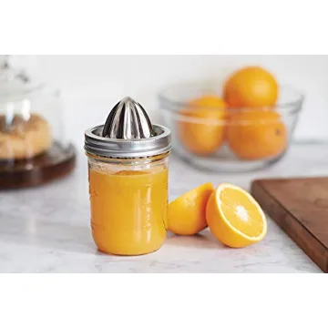 Jarware Stainless Steel Citrus Juicer Lid for Mason Jars