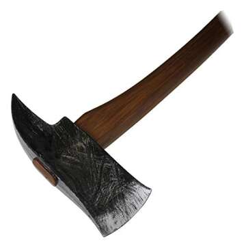 27" Foam Chrome Pickhead Axe Toy for Cosplay and LARP Fun