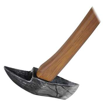 27" Foam Chrome Pickhead Axe for Cosplay and LARP