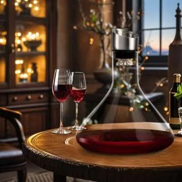 Elegant Crystal Clear Wine Decanter with Aerator