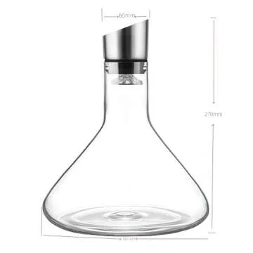 Elegant Crystal Clear Wine Decanter with Aerator