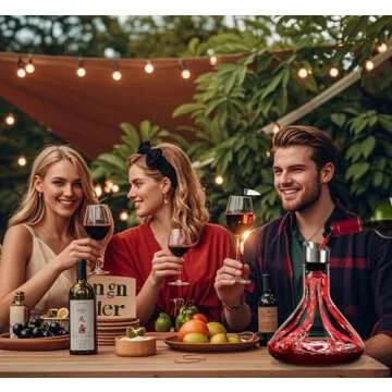 Elegant Crystal Clear Wine Decanter with Aerator