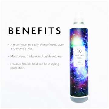 R+Co Outer Space Flexible Hairspray | Every Day Use + Lightweight + Sticky-Free | Vegan + Cruelty-Free | 9.5 Oz
