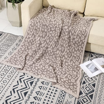 Bearberry Fuzzy Leopard Throw Blanket - Ultra Soft and Warm