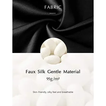 Luxurious PRODESIGN Satin Kimono Robe with Feather Trim