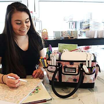 Everything Mary Deluxe Collapsible Store & Tote Organizer with Handles – Multipurpose Storage for Diapers, Snacks, Crafts, Toys, Office Supplies & Everyday Essentials