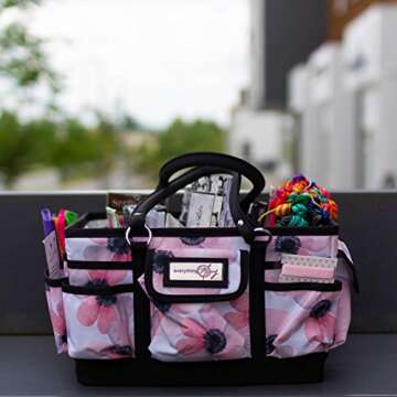 Everything Mary Deluxe Collapsible Store & Tote Organizer with Handles – Multipurpose Storage for Diapers, Snacks, Crafts, Toys, Office Supplies & Everyday Essentials