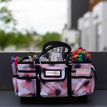 Everything Mary Deluxe Collapsible Store & Tote Organizer with Handles – Multipurpose Storage for Diapers, Snacks, Crafts, Toys, Office Supplies & Everyday Essentials