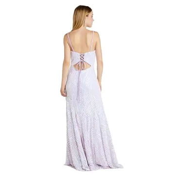 Lavender Sequined Prom Dress for Juniors by Morgan & Co