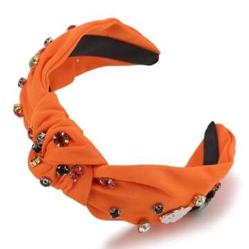 Danumei Halloween Headband - Spooky Knotted Hair Accessories for Women