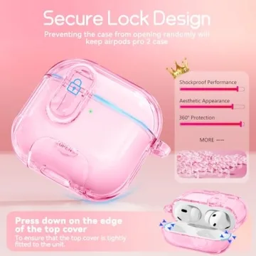 Stylish Skyconser Case for AirPods Pro - Pink & Clear