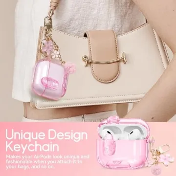 Stylish Skyconser Case for AirPods Pro - Pink & Clear