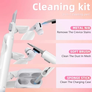 Stylish Skyconser Case for AirPods Pro - Pink & Clear