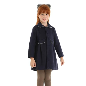 Mud Kingdom Girls Faux Wool Coat - Stylish & Warm