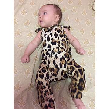 GUMEMO Toddler Baby Girls Sleeveless Jumpsuit Summer Clothes Outfit Leopard Straps Romper One-Piece ...