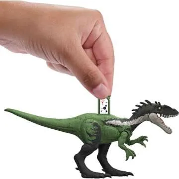 Mattel Jurassic World Strike Attack Guaibasaurus Dinosaur Toy with Single Strike Action, Movable Joints, Action Figure Gift with Physical & Digital Play