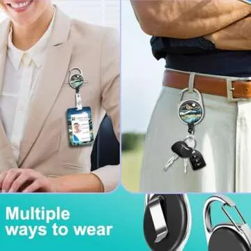 Stylish Plifal ID Badge Holder with Retractable Reel
