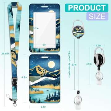 Stylish Plifal ID Badge Holder with Retractable Reel