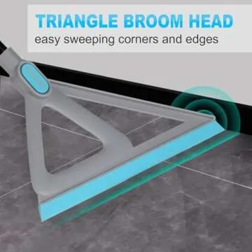 Rubber Squeegee Broom for Floor - RONSUNG Multifunction Scraping Silicone Broom Sweeper, Squeeze Broom Sweeping Water, Fine Dust Remover, Cleaning Pet Hair, Glass Windows