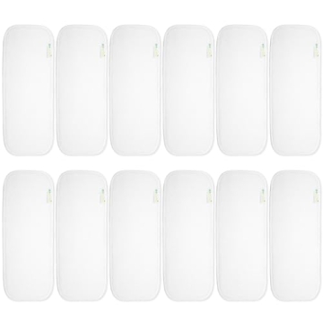 Wegreeco Reusable Soft 4 Layers 12 Pack Inserts for Baby Cloth Diaper, High Absorbing Washable Liner...