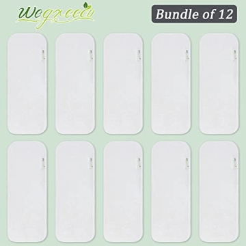 Wegreeco 12 Pack Washable Soft High Absorbent Inserts 0-2 Years