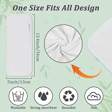 Wegreeco 12 Pack Washable Soft High Absorbent Inserts 0-2 Years