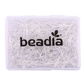 BEADIA Open Eye Pins for DIY Jewelry Making 500pcs