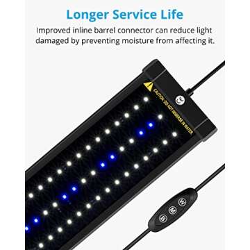 NICREW ClassicLED Aquarium Light with Extendable Brackets