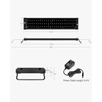 NICREW ClassicLED Aquarium Light with Extendable Brackets