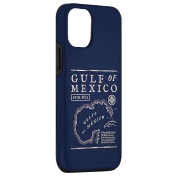 Gulf of Mexico 1672 Historic Map Case for iPhone 12/12 Pro