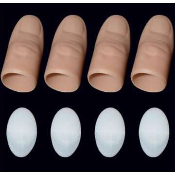 OUERMAMA 2 Pairs Red Magic Finger Light Up Thumb Tips LED Finger Lamp Thumbs Light Party Magic Trick...