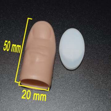 OUERMAMA 2 Pairs Red Magic Finger Light Up Thumb Tips LED Finger Lamp Thumbs Light Party Magic Tricks