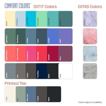 Comfort Colors Adult Short Sleeve Tee, Style G1717, Pepper (1-pack), Large