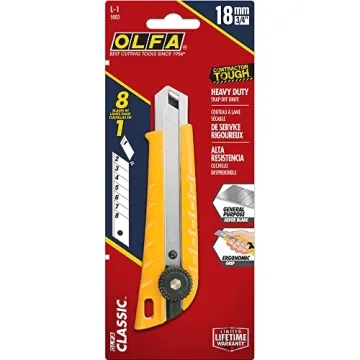 OLFA 18mm Heavy-Duty Utility Knife with Ergonomic Grip