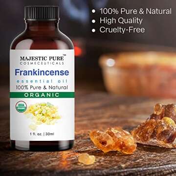 Majestic Pure Frankincense Essential Oil - USDA Organic 1 fl oz | Premium Quality Oil for Skincare, ...