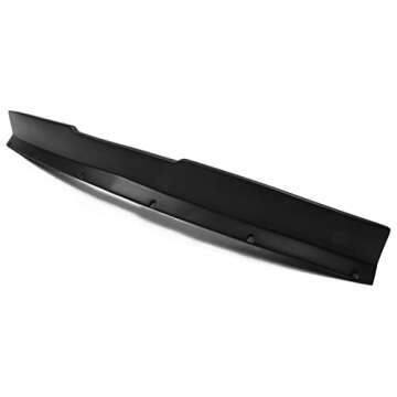 Trunk Spoiler Wing Compatible with 2010-2013 Chevrolet Camaro, Ikon Style Black PP Added On Rear Trunk Spoiler Lip Wing by IKON MOTORSPORTS, 2011 2012