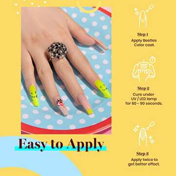 Beetles Gel Nail Polish Set, Neon Varnish 6 Colors Soak Off LED Nail Kit Neon Yellow Green Hot Pink Orange Red Nail Art Gifts for Women